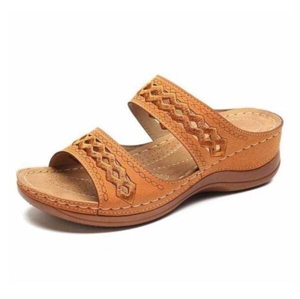 Women Premium Arch-support Orthopedic Faux Embroidery Women Sandals-burnzay