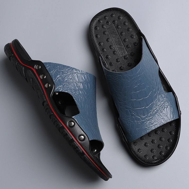 Men's Lightweight Open Toe Slippers - Wear-resistant Non-Slip Comfy Casual Shoes-walkjoyful