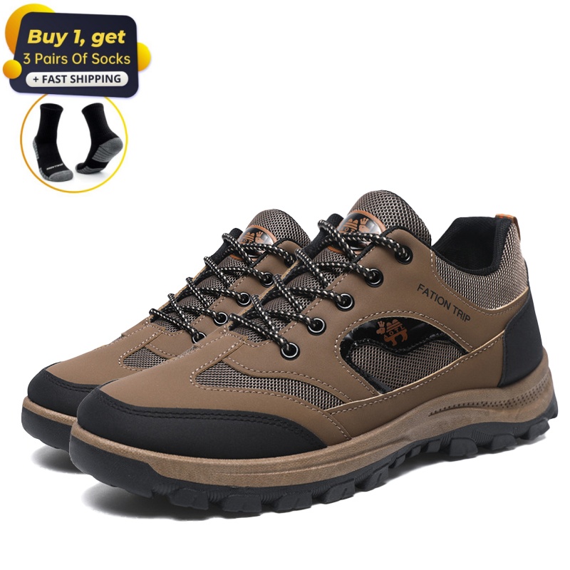 Men's Thickened Sole Elastic Collar Orthopedic Insole Comfortable Outdoor Shoes Casual Shoes-walkjoyful