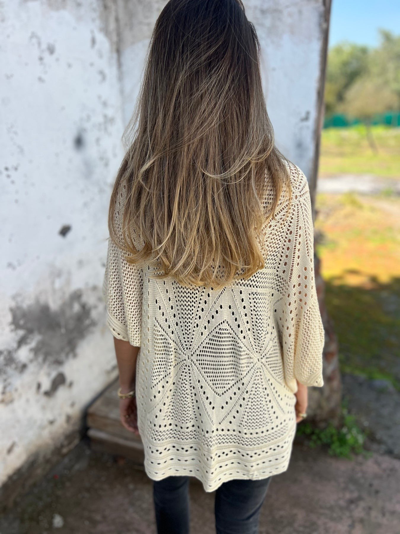 Hollow Half Sleeve Cardigan