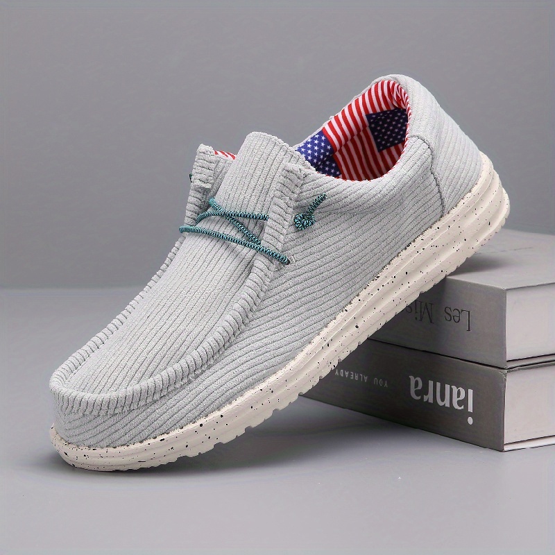 Men's Star Stripes Breathable Lightweight Non-slip Slip On Comfortable Loafers