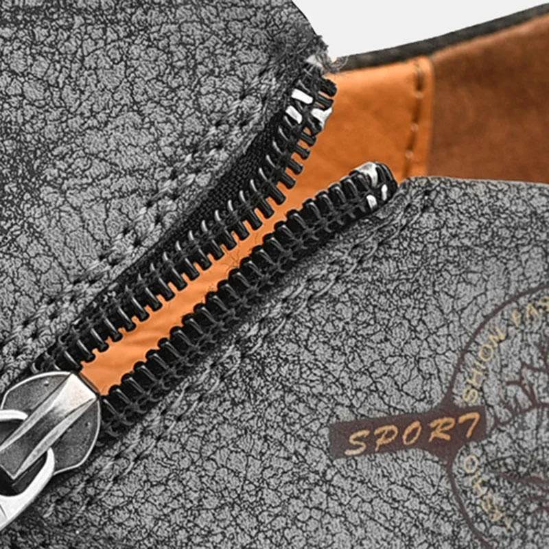 Men Handmade Daily Micro Flat Heel Casual Shoes-burnzay