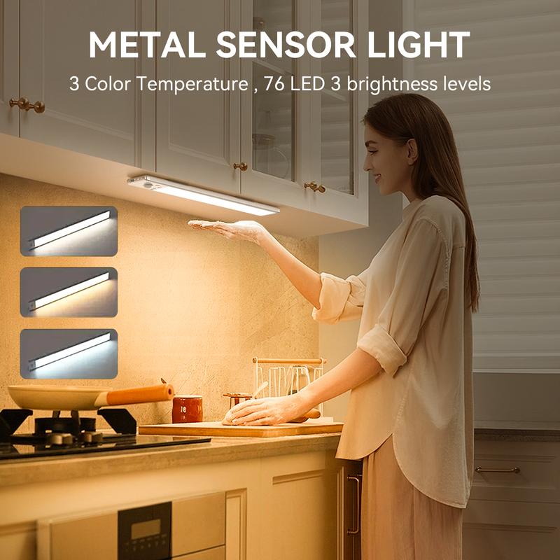 💡Under Cabinet Lights-76LED Motion Sensor Night Light Indoor