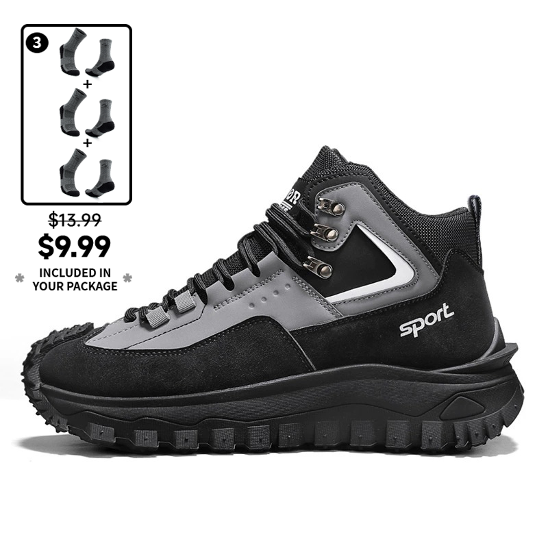 (⏰Limited Time Sale 70% OFF) Men's Outdoor Hiking Boots - Waterproof, Non-Slip, Puncture-Proof And Smash-Proof; Correct Arch Support And Wide Toe - Suitable For Daily Wear And Outdoor Adventures