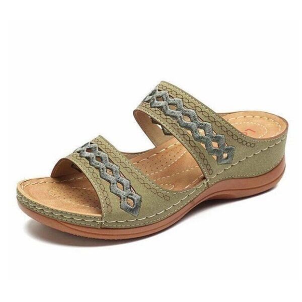 Women Premium Arch-support Orthopedic Faux Embroidery Women Sandals-burnzay