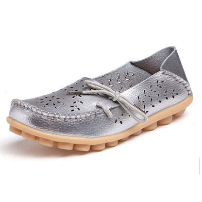 Vanccy- Leather Loafers Flats-walkjoyful