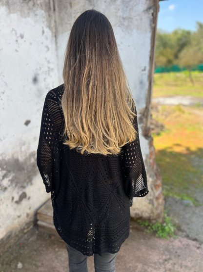 Hollow Half Sleeve Cardigan