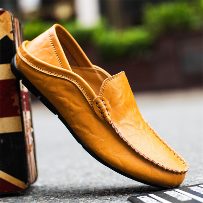 🚶👞 50% OFF !!!⏱️Clearance!!🌟Men's Casual Fashion Premium Leather Low-top Driving Boat Moccasins
