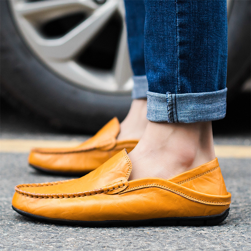 🚶👞 50% OFF !!!⏱️Clearance!!🌟Men's Casual Fashion Premium Leather Low-top Driving Boat Moccasins