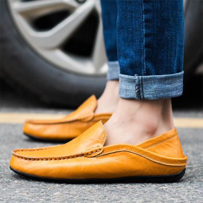 🚶👞 50% OFF !!!⏱️Clearance!!🌟Men's Casual Fashion Premium Leather Low-top Driving Boat Moccasins