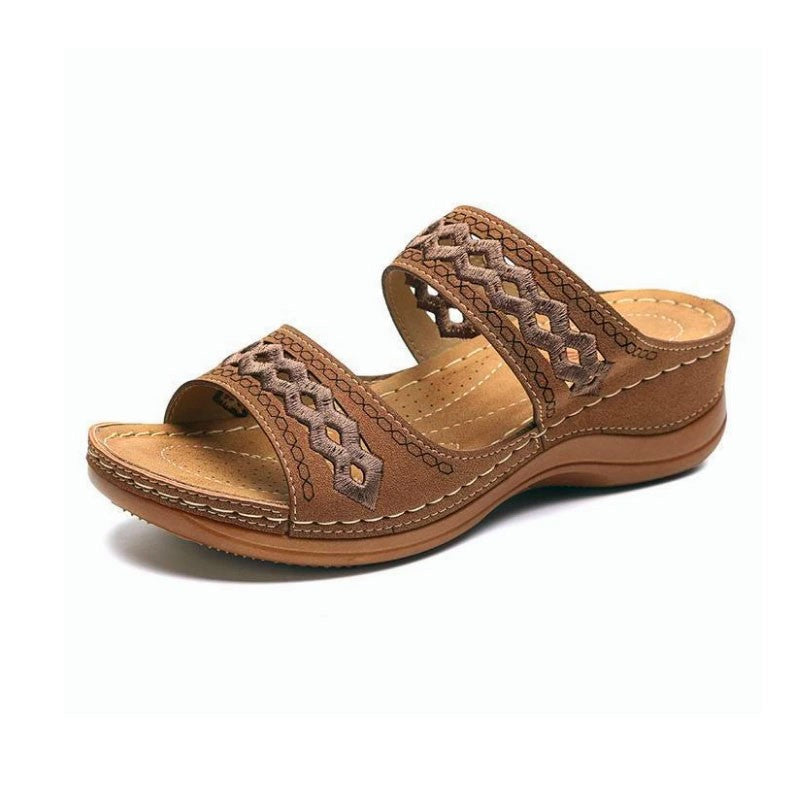 Sandals with arch support women's Wedge Comfortable platform Slippers