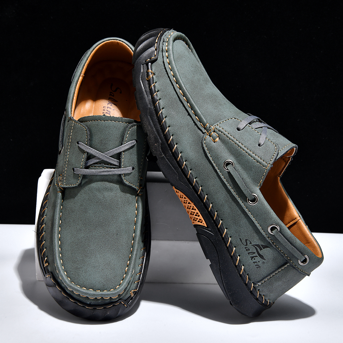 Men's Orthopedic Walking Boots - Built-In Arch Support Non-Slip Ankle Support Comfortable Hiking Boots