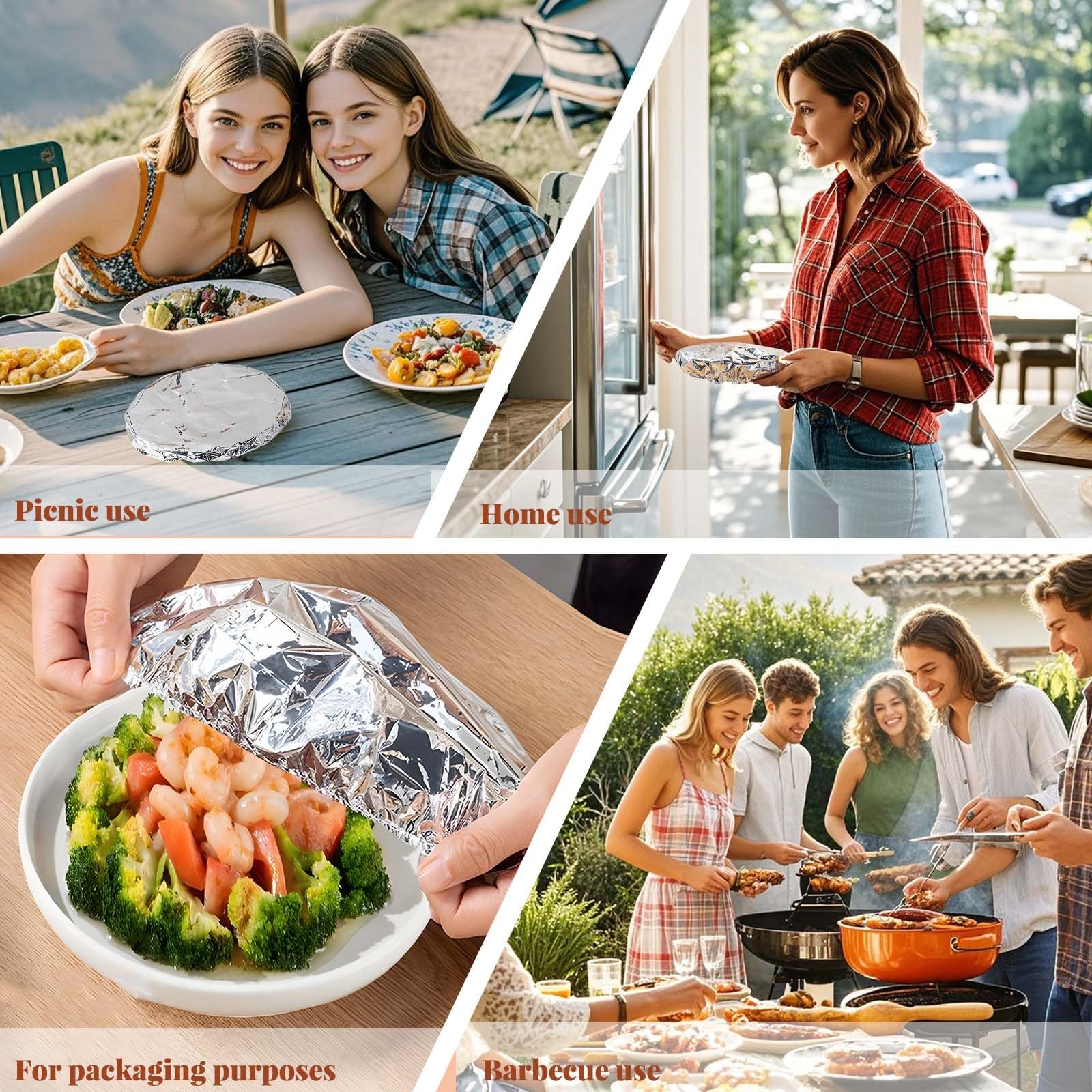 Reusable Aluminum Foil Food Covers