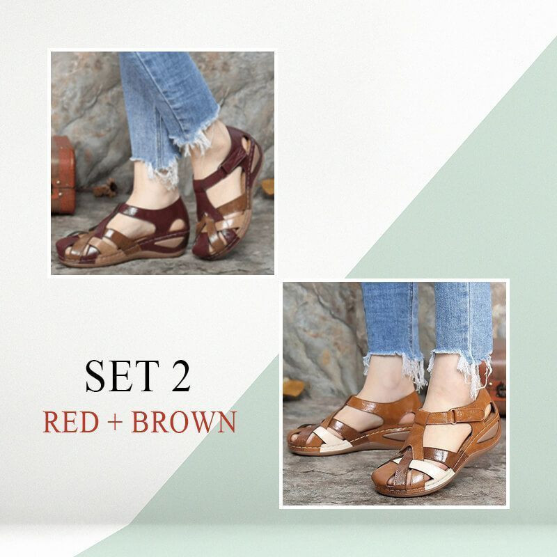 [#1 Trending 2022]PREMIUM Retro Arch Support Comfy Round Toe Sandals-burnzay