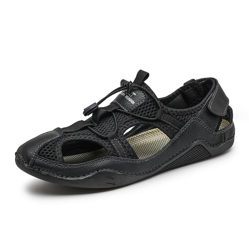 Men's Genuine Leather Non-slip Sandals - Perfect for Outdoor Walking a