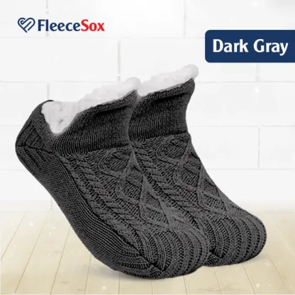 FleeceSox - Fleece-Lined Non-Slip Thermal Slippers Socks-walkjoyful