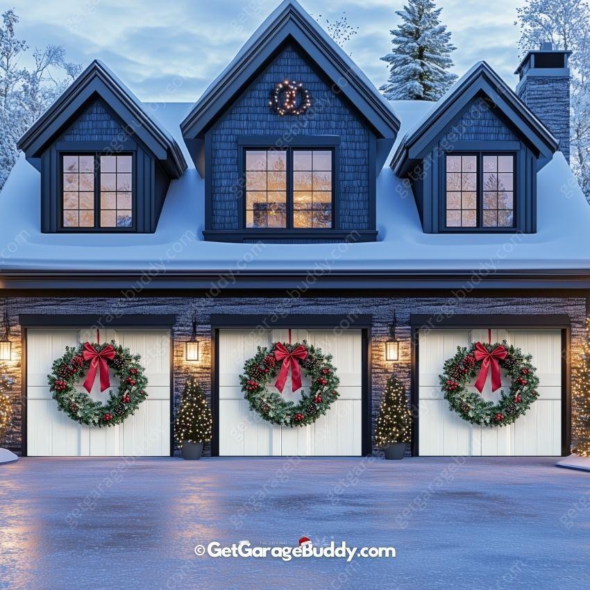 Christmas Wreath | Christmas Garage Door Cover