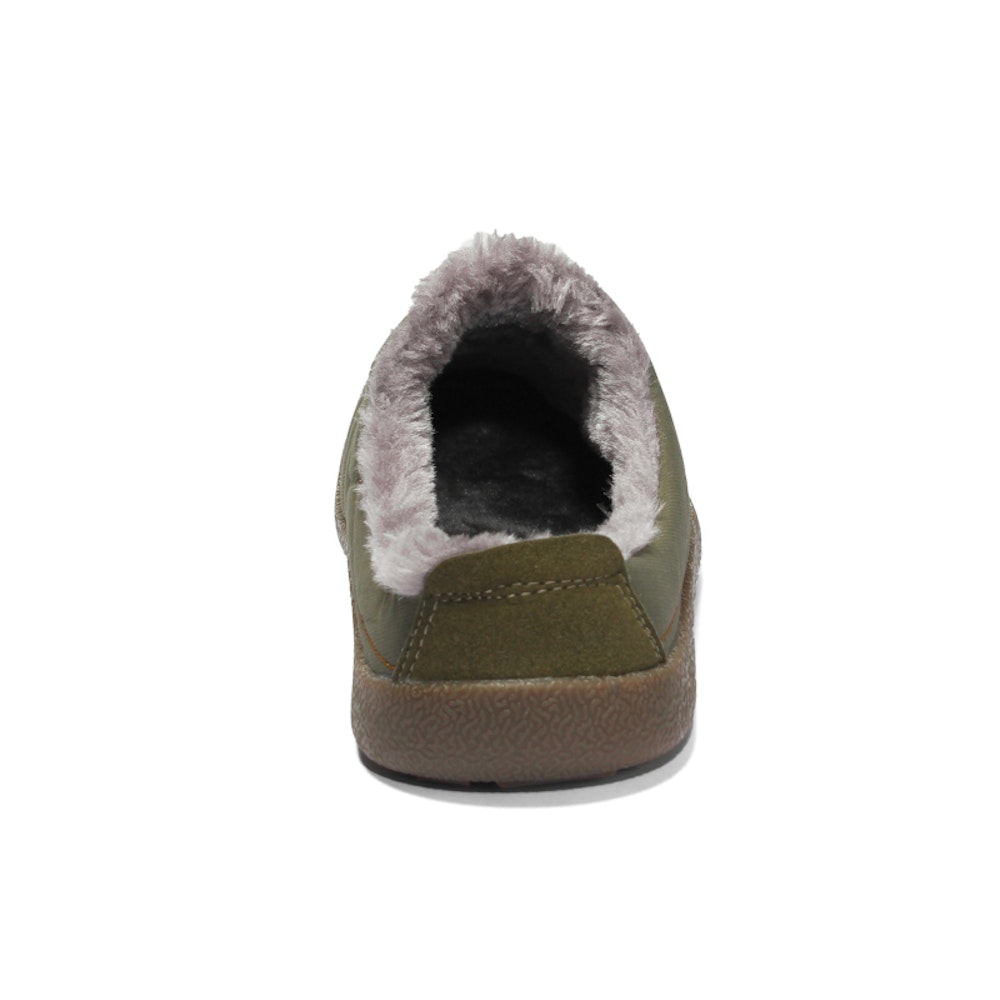 Men's Winter Water-resistant Fur-lined Flat Othopedic Slippers