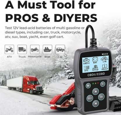 TOPDON  BT100 Car Battery Tester 12V Load Tester