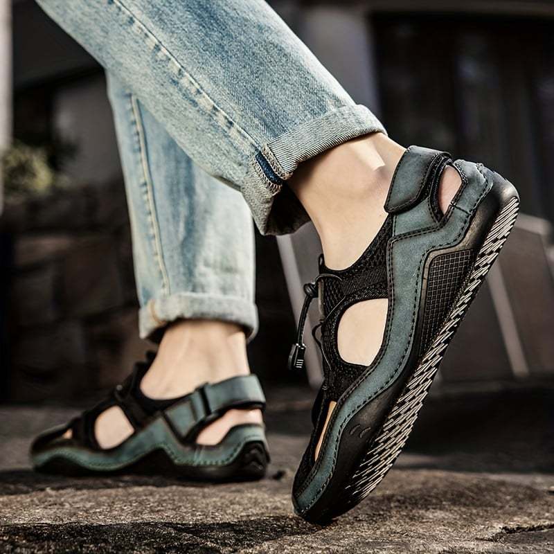 Men's Genuine Leather Non-slip Sandals - Perfect for Outdoor Walking and Hiking in Spring and Summer!-walkjoyful