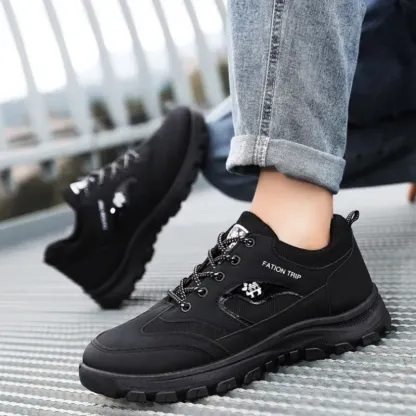 Men's Thickened Sole Elastic Collar Orthopedic Insole Comfortable Outdoor Shoes Casual Shoes-walkjoyful