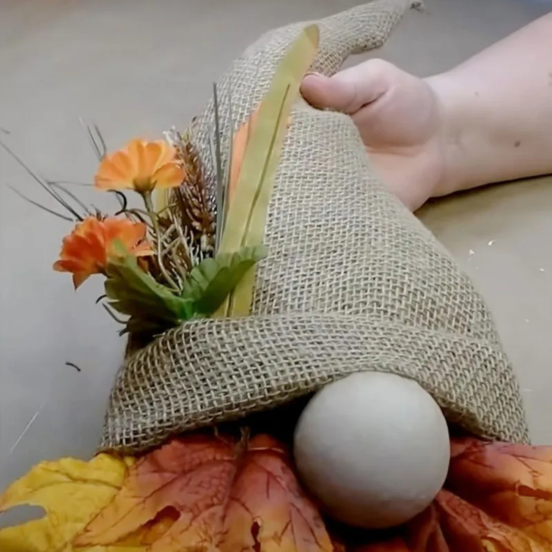 Fall Maple Gnome Front Door Hanger