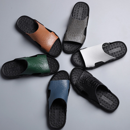 Men's Lightweight Open Toe Slippers - Wear-resistant Non-Slip Comfy Casual Shoes-walkjoyful