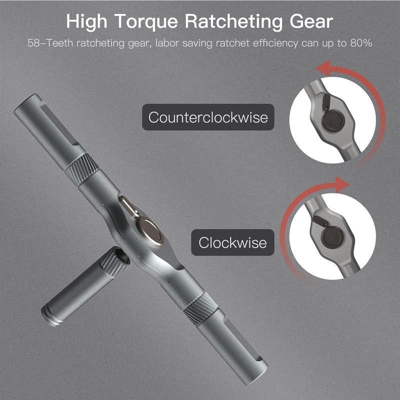 🔥🔥24 in 1 DlY Screwdriver Set Magnetic Compact and Portable Ratchet Screwdriver