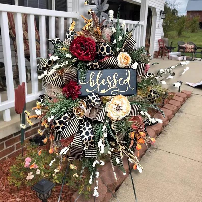 🍁Fall Cheetah Wreath-Year Round Wreath