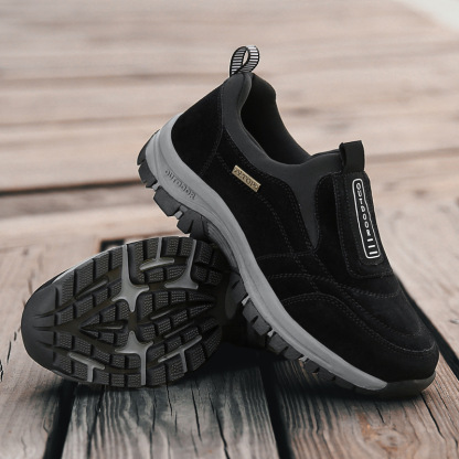 (e??��Best Selling) Men's Comfortable Waterproof Orthopedic Walking Shoes Plus Velvet Shoes