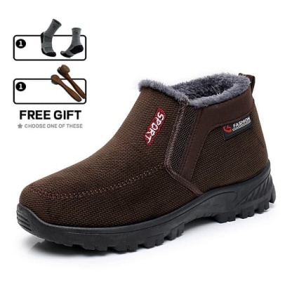 (⏰CLEARANCE SALE 70% OFF) Men's 2024 Winter New Waterproof And Non-Slip Slip-On Warm Cotton Shoes Correction Ankle Support Wide Toe Arch Support Sports Shoes-walkjoyful