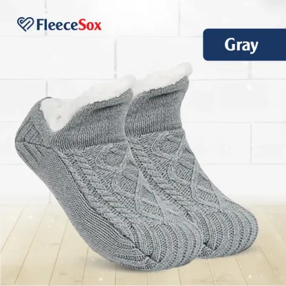 FleeceSox - Fleece-Lined Non-Slip Thermal Slippers Socks-walkjoyful