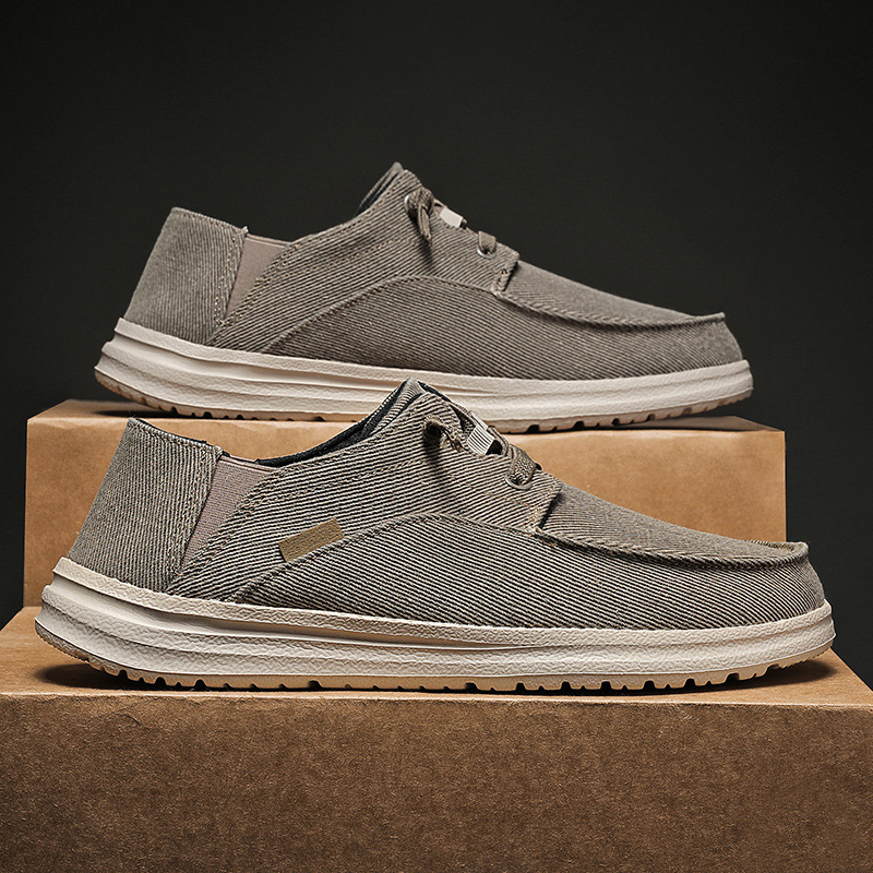 Men's Loafer Shoes Canvas Breathable Casual Slip On Sneakers