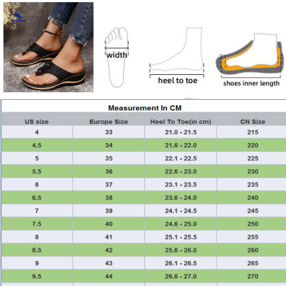 Sandals with Arch Support Anti-Slip wedges Sandal Vintage flower Flip Flop slippers comfortable Casual Wedge Sandals Shoes-walkjoyful