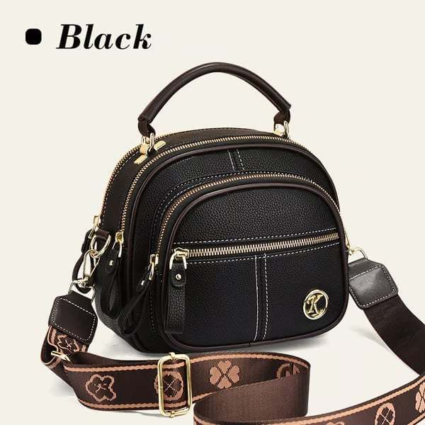 🛫Classic Multifunctional Compartments Adjustable Wide Shoulder Strap Leather Crossbody Bag
