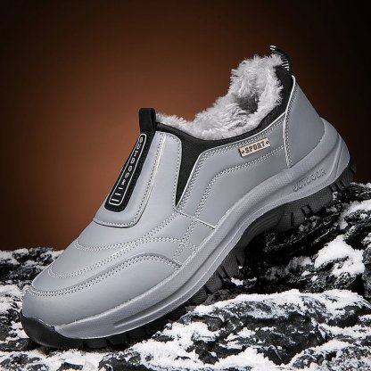 (e??��Best Selling) Men's Comfortable Waterproof Orthopedic Walking Shoes Plus Velvet Shoes