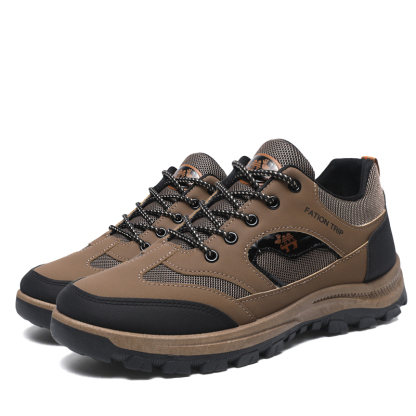 Men's Thickened Sole Elastic Collar Orthopedic Insole Comfortable Outdoor Shoes Casual Shoes-walkjoyful