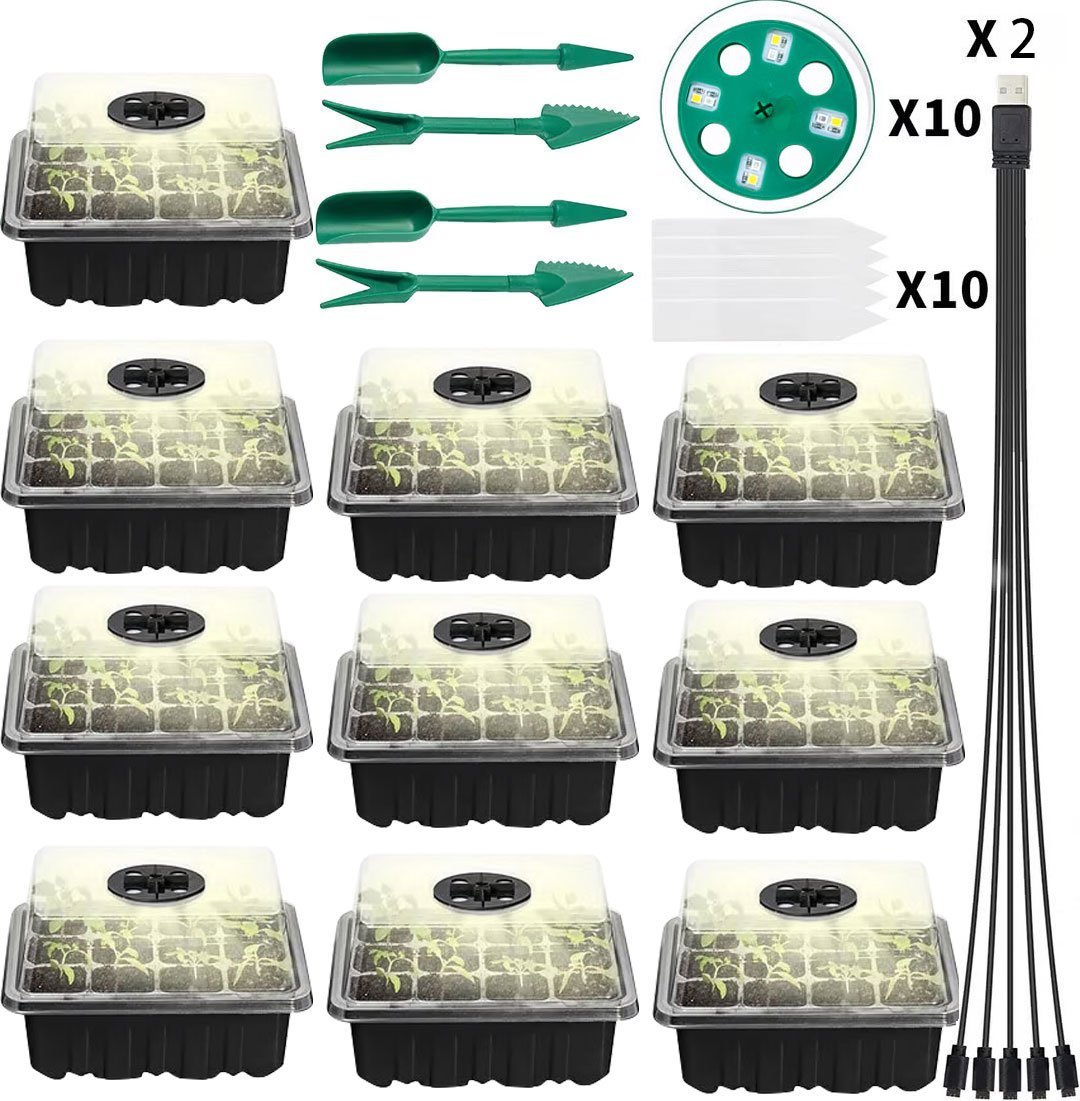 Adjustable Humidity Seed Starter Trays