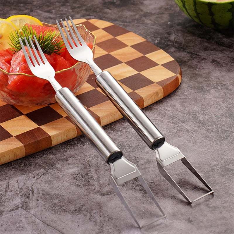 🍉 Effortless Fruit Prep-49% OFF-✨ 2-in-1 Fruit Cutter & Fork – For Qu