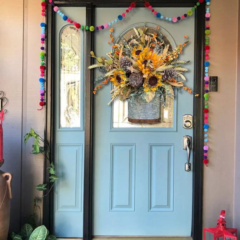 🍁Farmhouse Sunflower Door Wreath