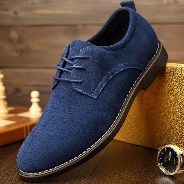 🔥Hot Sale🎁--70% OFF 🎉Mens Classic ritish Style Suede Oxfords Lace Up Business Formal Casual Shoes