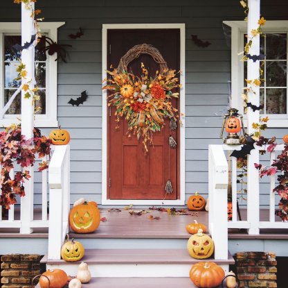 Farmhouse Pumpkin Grapevine Wreath