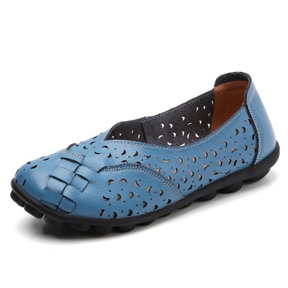 Women Flats Soft Genuine Leather Flat Shoes Woman Loafers-walkjoyful