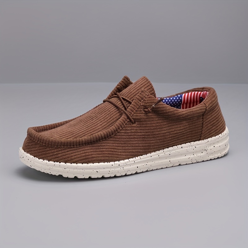 Men's Star Stripes Breathable Lightweight Non-slip Slip On Comfortable Loafers