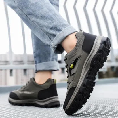 Men's Thickened Sole Elastic Collar Orthopedic Insole Comfortable Outdoor Shoes Casual Shoes-walkjoyful