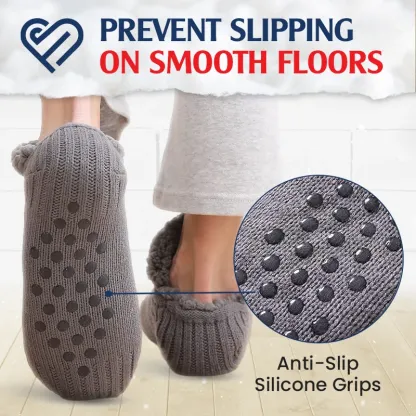 FleeceSox - Fleece-Lined Non-Slip Thermal Slippers Socks-walkjoyful