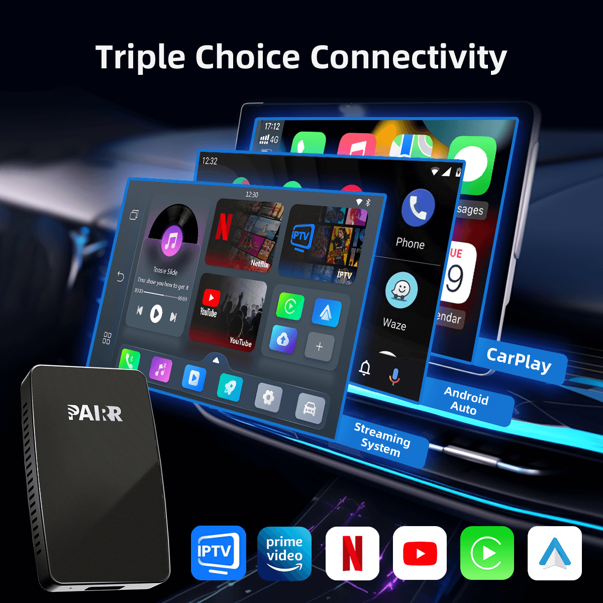 【🔥 2025 New Release 】🎉Pairr Max Pro-YouTube Netflix IPTV Wireless CarPlay/ Android Auto Car Box