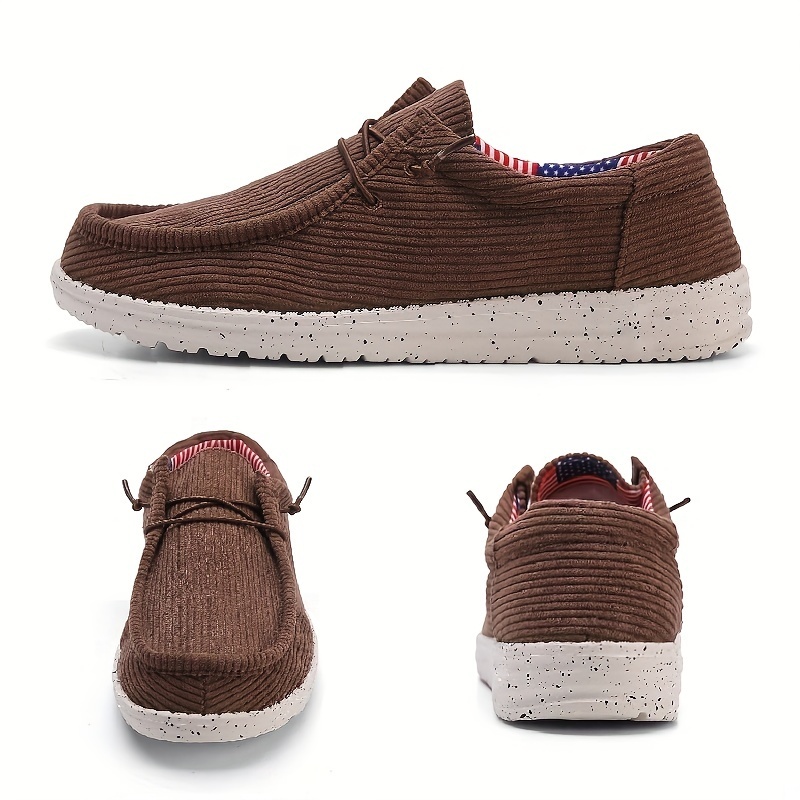 Men's Star Stripes Breathable Lightweight Non-slip Slip On Comfortable Loafers