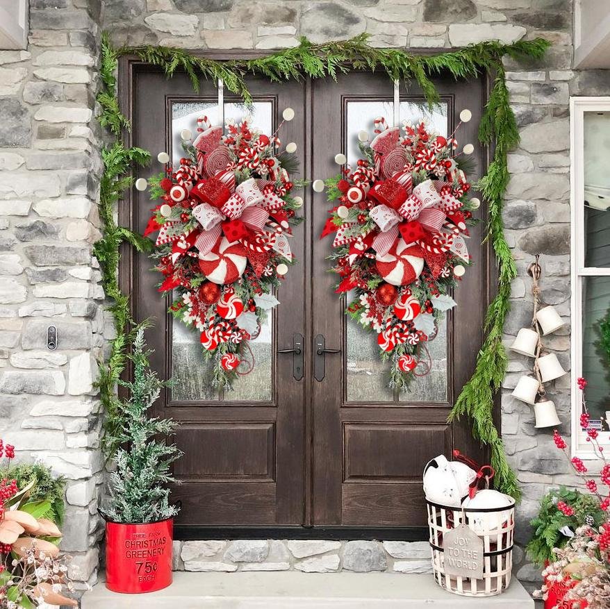 Candy Cane Christmas Wreath🍭