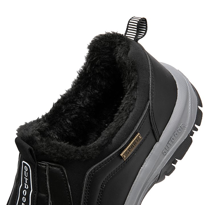 (e??��Best Selling) Men's Comfortable Waterproof Orthopedic Walking Shoes Plus Velvet Shoes